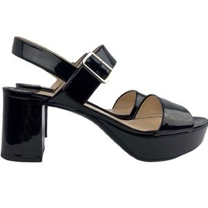 Prada patent leather platform sandals